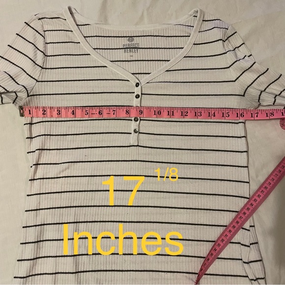 Striped V neck long sleeve shirt - Picture 5 of 9